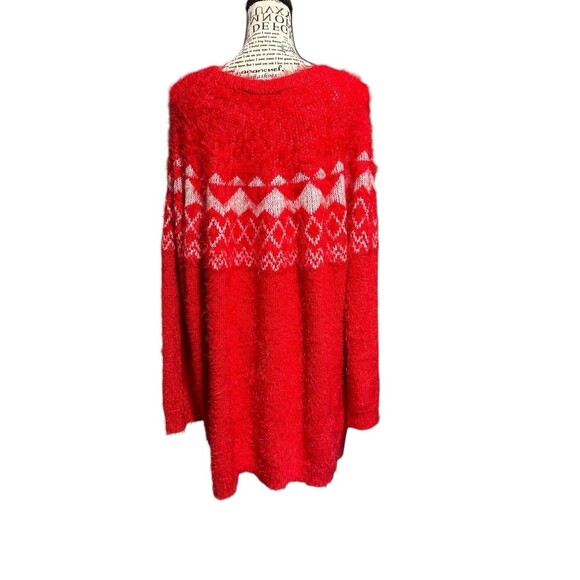 Anthony Roberts Size 3X Sweater Red Holiday fair aisles Casual Christmas - Picture 4 of 8